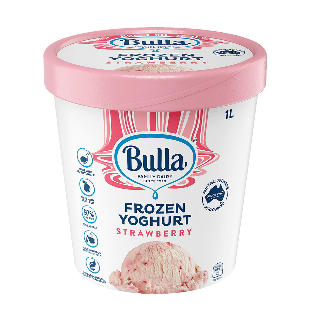 Bulla 97 Fat Free Frozen Yogurt Strawberry 1L MyGroser